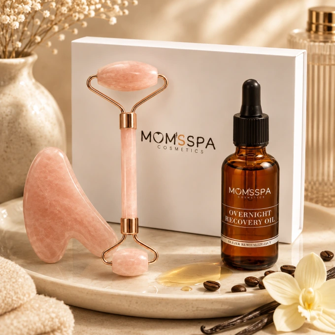 Kamienie GUA SHA + olejek Recovery Oil