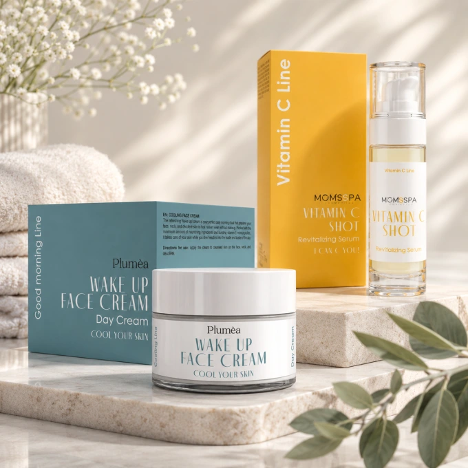 Odświeżający zestaw WAKE UP! FACE CREAM i SERUM VITAMIN C SHOT