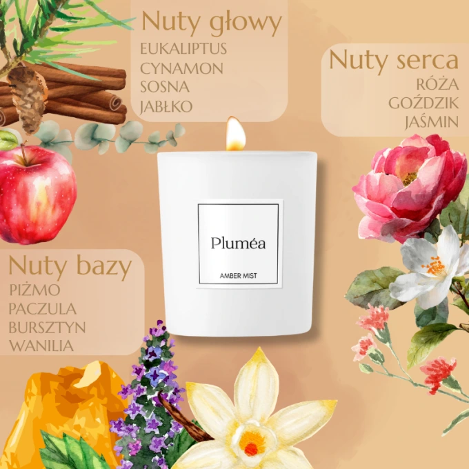 Świeca sojowa AMBER MIST