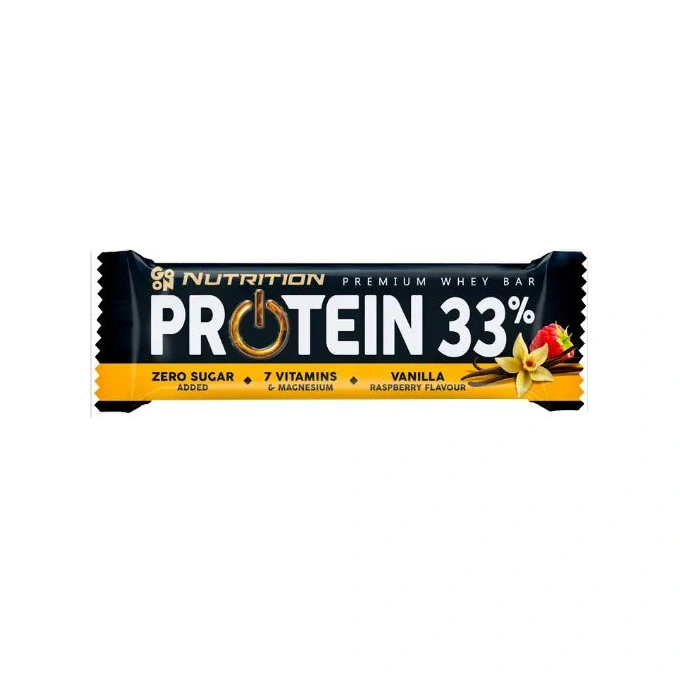 Baton proteinowy 33% wanilia & malina 50g