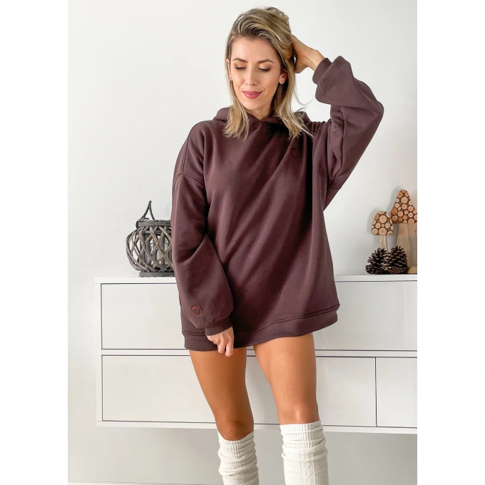 Bluza oversize - DARK CHOCOLATE