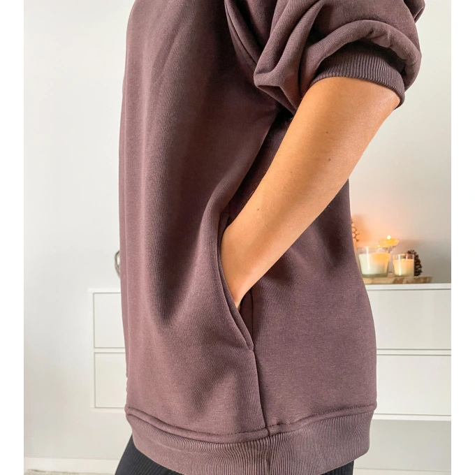 Bluza oversize - DARK CHOCOLATE